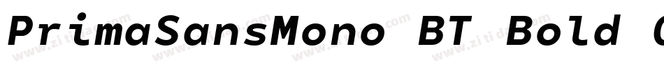 PrimaSansMono BT Bold Oblique字体转换